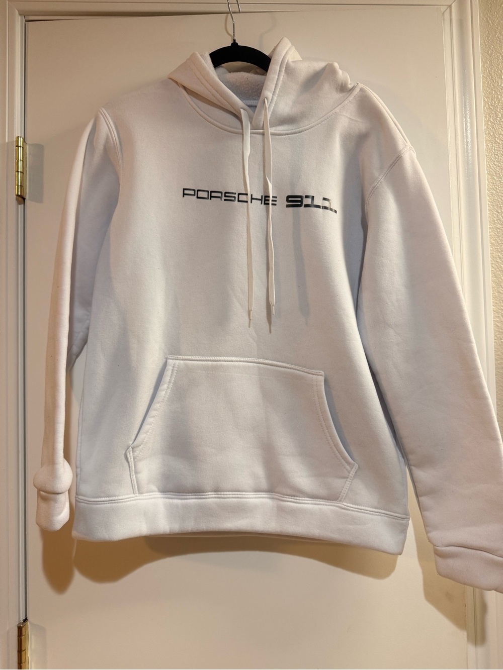 911 White Men's Hoodie Sweatshirt